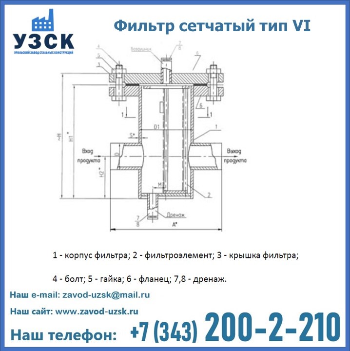 Фильтр сетчатый ФС по Т-ММ-11-2003 в Киргизии